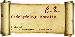 Czégényi Katalin névjegykártya