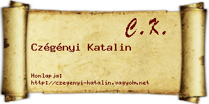 Czégényi Katalin névjegykártya