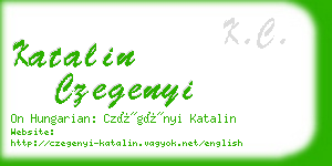 katalin czegenyi business card